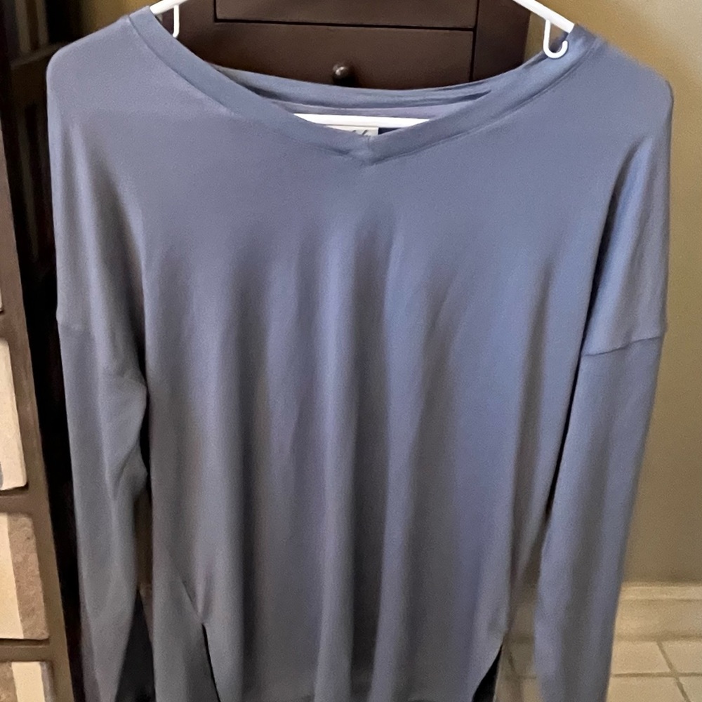 Wonderly Intimates Sleep/Loungewear Blue-Gray Long-sleeve Top Ladies Small